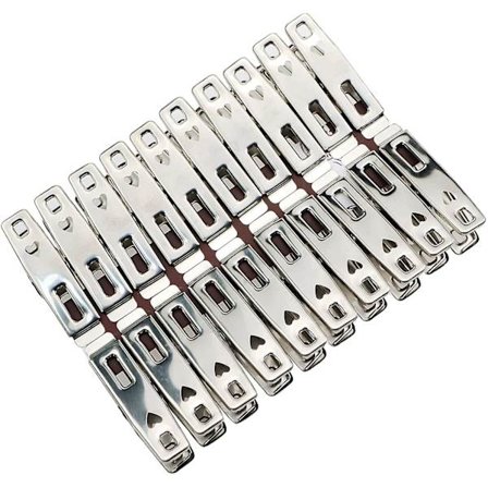 60 st klädnypor i rostfritt stål, miniklädnypor i rostfritt stål, metallklämmor för strumpor