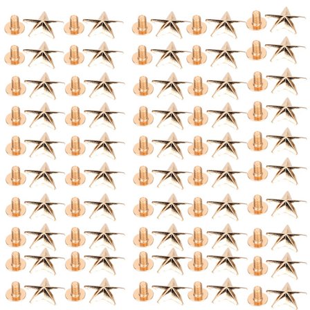 Stjerneformede nagler DIY Klær Sko Dekorasjon Tilbehør med Skruer 14mm Gull