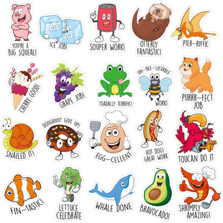 800 kpl Punny-palkintotarroja luokkahuoneeseen Punny-tarrat Hauskat inspiraatiotarrat Motivoivat positiiviset aksentit Sanatarrat Lapsille 