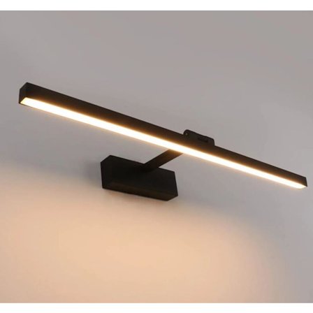 Badeværelsesspejl LED-lampe - sort, 50 cm, 10 W, 1 stk.