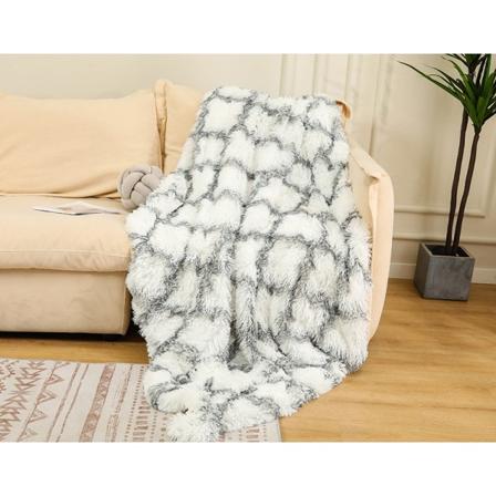 1-pakks Tie-Dye Pluss Teppe Vinter Dobbeltlags Gaveteppe Sofateppe