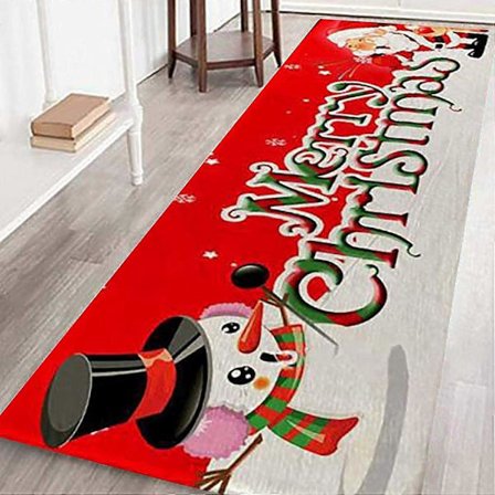 God Jul Dörrmatta – 40x120cm, Välkomstmatta för Inomhusbruk, Juldekoration