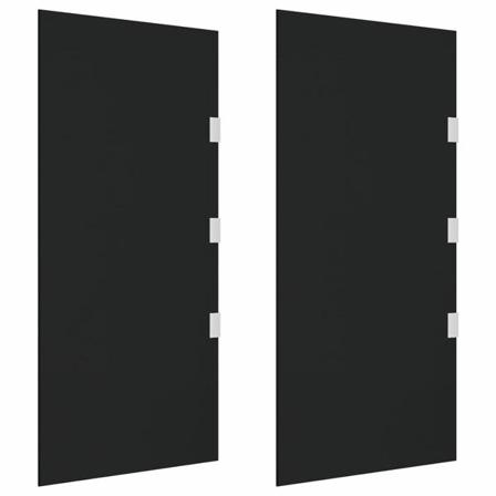 Vidaxl Entrétak 2 St Genomskinligt Härdat Glas Svart