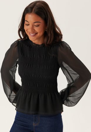 BUBBLEROOM-Smock L/S Blouse-L