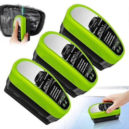 Clear Vision Glass Cleaner 2025 Oljefilm Rengjøringsbørste For Bilvinduer, Bilvindusrengjøringsverktøy, 3-pakning