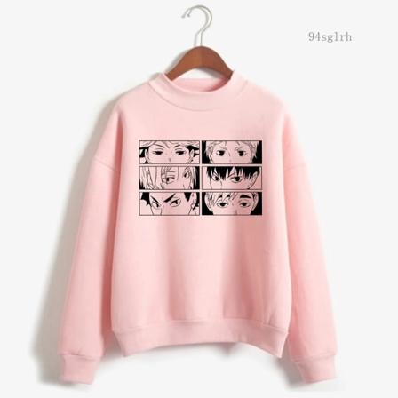 Anime Haikyuu Hoodie Toppar Herr Harajuku Mode Streetwear Kawaii Oya Grafisk Crewneck Pullovers Unisex sweatshirt Man 1131668 XXL