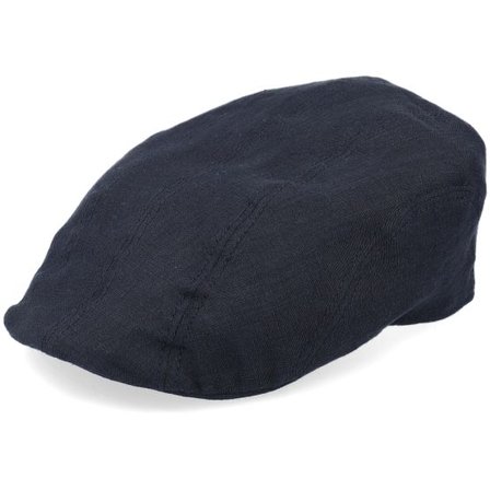 Stetson - Svart flatcap Keps - Ivy Cap Linen Black Flat Cap @ Hatstore
