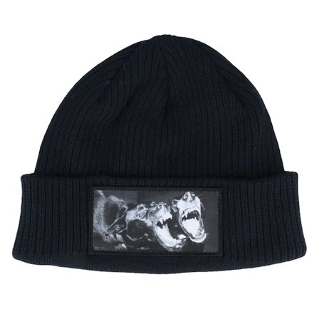 Calza Pennello - Blu cuff Beanie - Dogs Beanie Black Organic Cuff @ Hatstore