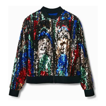 Desigual Bomber Jakke Sort, Dame