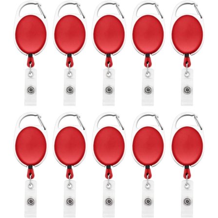 20-pack utdragbara ID-korthållare med klämma