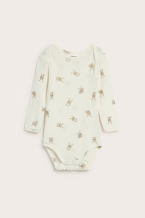 Kappahl | Kuviollinen villabody | Vaaleanbeige