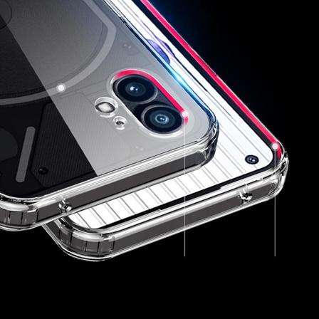 Kristallinkirkas kuori, joka sopii Nothing Phone 2 -puhelimeen, päivitetty kellastumaton pehmeä Tpu-neljän kulman iskunkestävä kuori