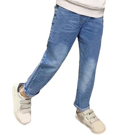 Tyttöjen syysmuoti housut krysanteemiprintillä joustavat siniset väljä istuvuus arkikäyttöön 130cm 51.2in