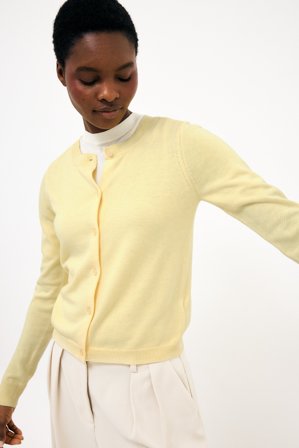 NA-KD - Finstrikket cardigan - Finstrikkede gensere - Gull - L