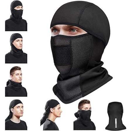 Sort Vindtæt Hjelm Ansigtsmaske Cykel Motorcykel Ski, Termisk F