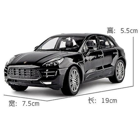 Xdkj 1:24 Porsche Macan Alloy Car Model Simulation Car Decoration Collection Gift Toy Die(black)