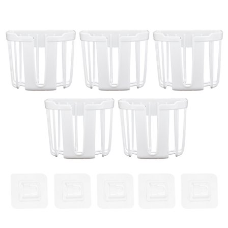 5-pak Vægmonteret Vævsboks Holder Klæbemiddel til Badeværelse Køkken Hvid