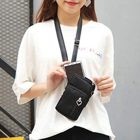 Mobiltelefonväska Dam Messenger Bag Mobiltelefonväska Diagonal Myntväska Vertikal Mini Liten Väska