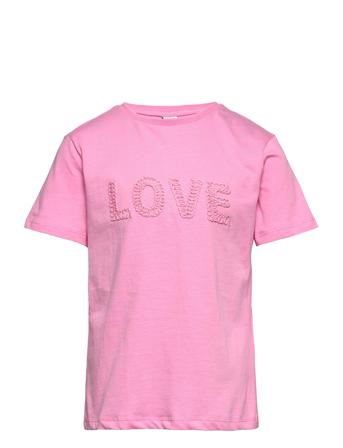 Lpasuna Ss Top Bc Tw T-shirts Short-sleeved Rosa Little Pieces