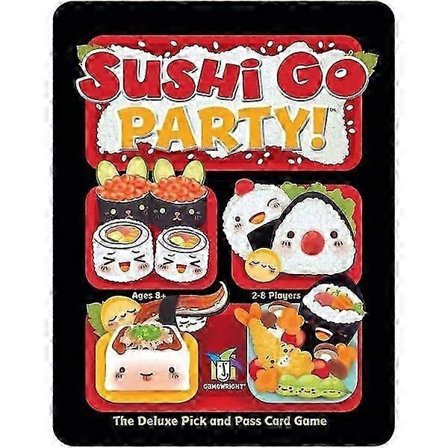 Sushi Go Party Spil - Sjovt Familie Kortspil for 2-8 Spillere, Alder 8+, 20 Minutters Spilletid, Strategi og Samlespil