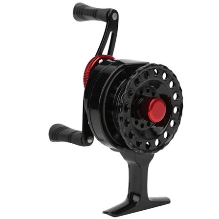 Bærbar Nylon Raft Pole Hjul Reel Forhjul Rock Fiskeline Hjul Tilbehør Sort højre hånd