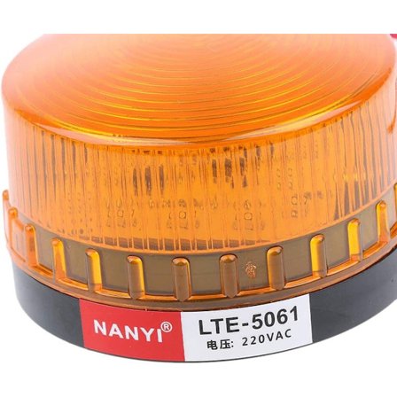 220V Roterende varsellys LED Advarselslampe Blinkende bil Nødlys 72mm