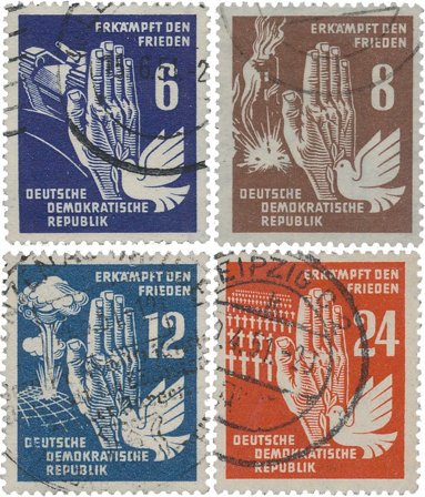 DDR 1950 - MICHEL 276-279 - Stemplet