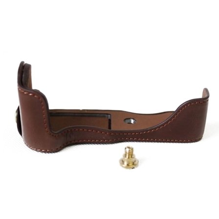 Canon EOS M6 kameraskydd för nederdelen syntetläder - Kaffe