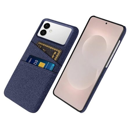 Mobilskal till Samsung Galaxy S26 Edge Tyg + Hård PC - Blå