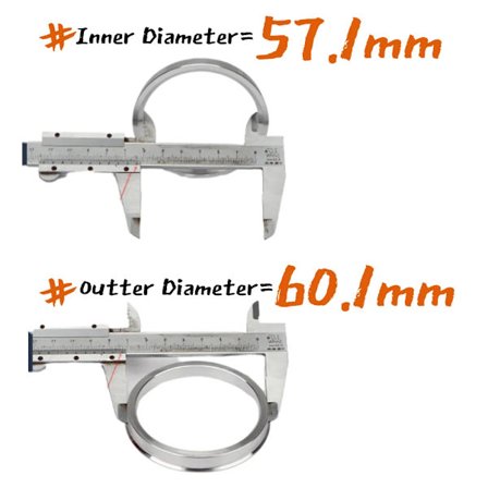 Nav Centreringsringe 57.1-60.1 66.45 66.5 66.6 67.1 71.6 72.6 73.1 74.1 82 Hjul Center Nav Ring Bore Spacer Aluminium Legering Antal(4)