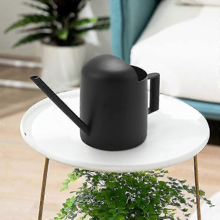 Pieni kastelukannu, 300 ml musta ruostumattomasta teräksestä valmistettu kastelukannu, pitkäkaulainen kastelukannu, sopii