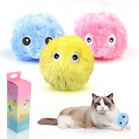 3 stycken kattboll interaktiv katt leksak - realistisk interaktiv katt