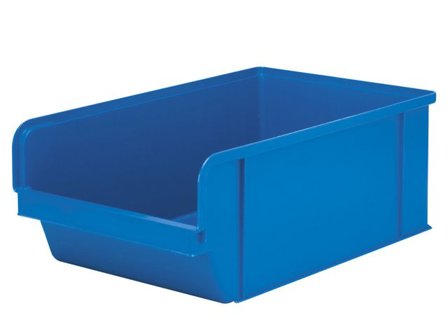Förvaringslåda, 7 l, polypropylen, blå - Lyreco - Skolmöbler och inredning - Förvaringsmöbler - Backar, boxar och korgar