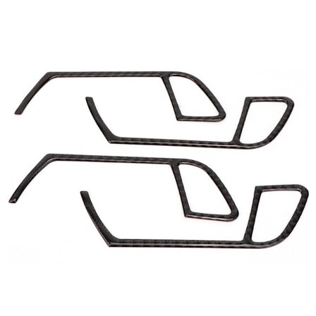 4 kpl pehmeää hiilikuituista valmistettua auton sisäoven kahvan suojusta, jotka sopivat A4L/A5 2009-2016 -malleihin