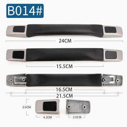 Resväskhandtag grepp används för resväska ersätt fast fäste reparationsdelar handtag rem dragbälte nytt handtag för resväskhandtag B014 Black 1 pc