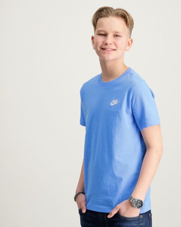 Nike K Nsw Tee Emb Futura Lbr Blå T-shirts Kille - Kids Brand Store