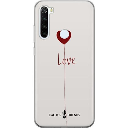 Yhteensopiva Puhelinkuori Xiaomi Xiaomi Redmi Note 8 Cactus and Friends - Love Balloon Minimal