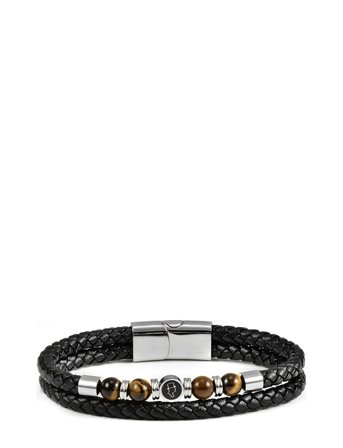 edd. | Leather/Beads Combo Bracelet | M 20 cm