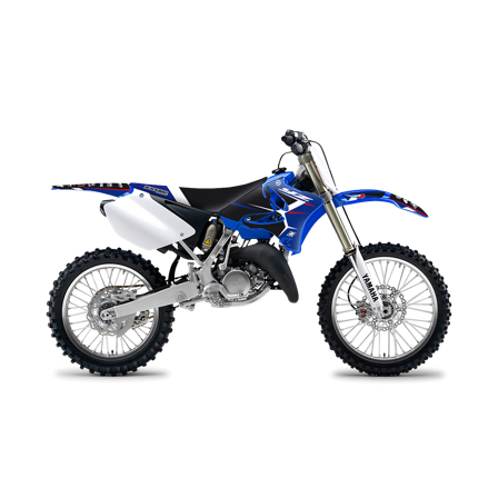 Kit Adesivi Completo Blackbird Dream 4 con Coprisella Blu-Nero-Bianco - Yamaha YZ 250 2002-2014