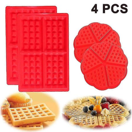 Vaffelkakeform Kakeform Isbiter Brødformer Bakeformer Egnet for oppvaskmaskin, ovn, mikrobølgeovn, kjøleskap