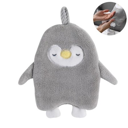 Pingvin Tegneserie Koral Velvet Håndklæde