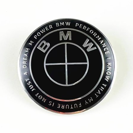 BM-W Emblem Motorskjerm Logo Thunder Helt Svart [CH] Thunder helt svart (KDO)