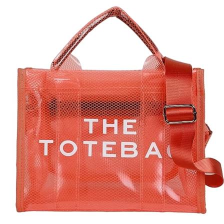 Gjennomsiktige stoffvesker for kvinner, gjennomsiktig Crossbody-veske PVC