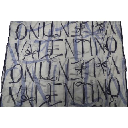 Valentino Vintage, Pre-owned Printed Scarf in Multicolor Modal Grijs, Dames, Maat:ONE Size