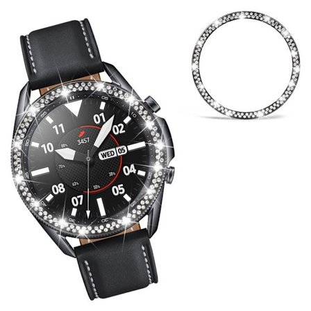 Samsung Galaxy Watch 3 (45mm) - Glänsande strass på urtavlan - Svart
