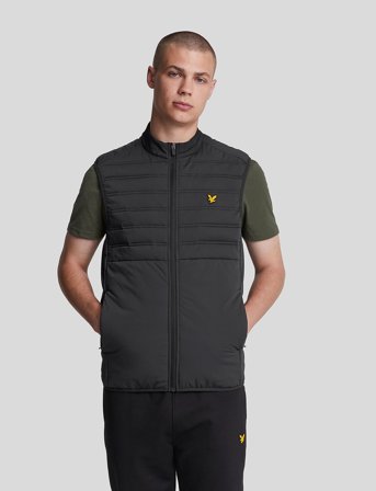 Lyle & Scott Sport Hybrid Double Baffle Gilet - Black - S