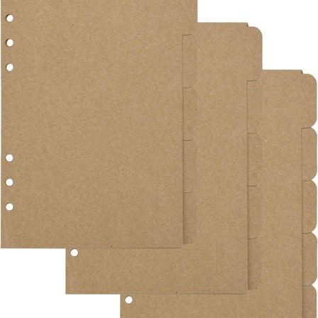 3-pack Kraft Etikettpapper A5 Storlek Notebook Index Insert Plan KLB