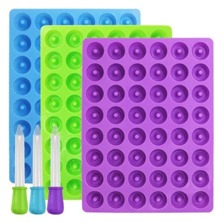 Mini Non-Stick Donutform Livsmedelsklassad Silikon Godis Choklad