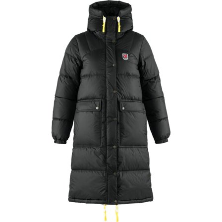 Fjällräven Women's Expedition Long Down Parka Jacket in Black | Size: Small