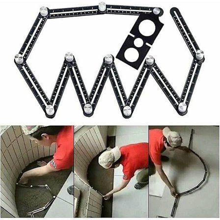 Kulmamitta, monikulmamitta, 12-sivuinen alumiiniseos, monikulmamitta, kallistuksen paikannusmitta, musta